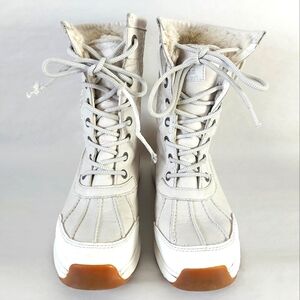 Ugg Adirondack III Snow Boots Women 6 Leopard Lace-up Warm Cozy Winter Shoes